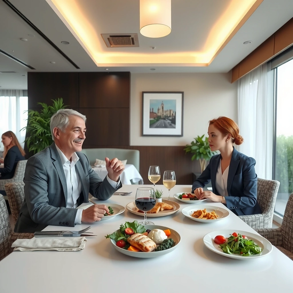 Business lunch networking nutrition