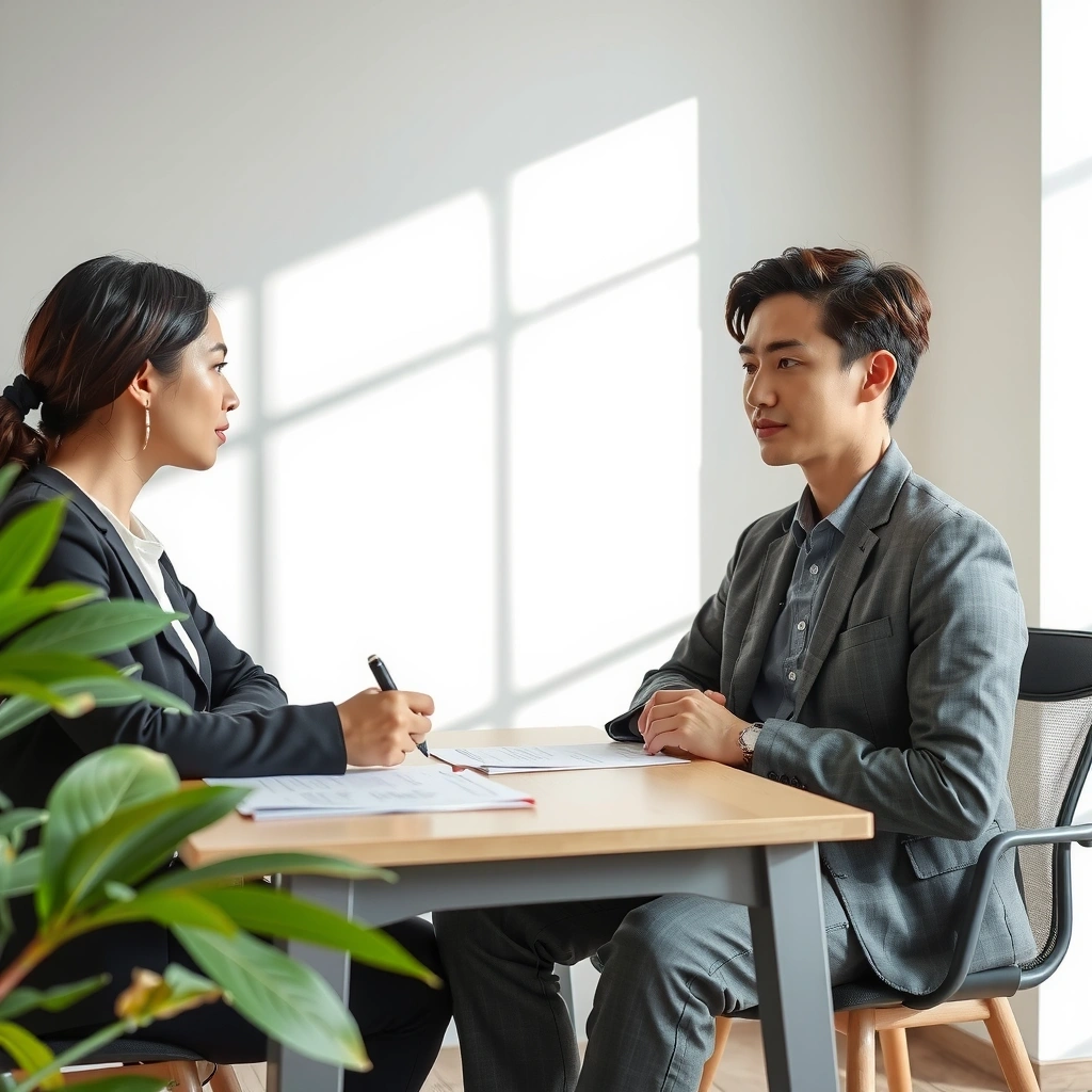 Executive nutrition consultation scene